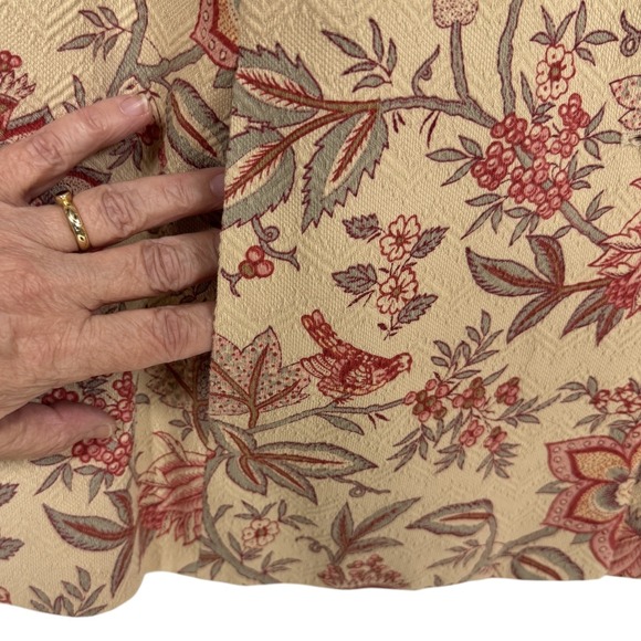 Talbots Vintage Blazer Jacket, Size 22W Petite, Brocade Floral Bird Silk Cotton - Picture 6 of 14